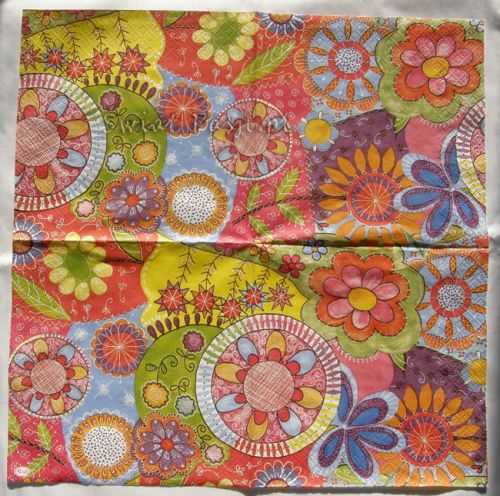 serwetka - kolaż kwiatów